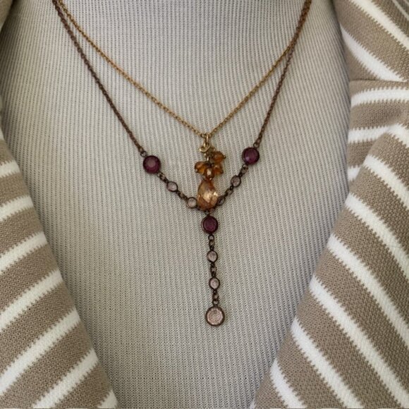 1928 & Lauren Conrad Crystal Necklaces, Set of 2 - Picture 1 of 13